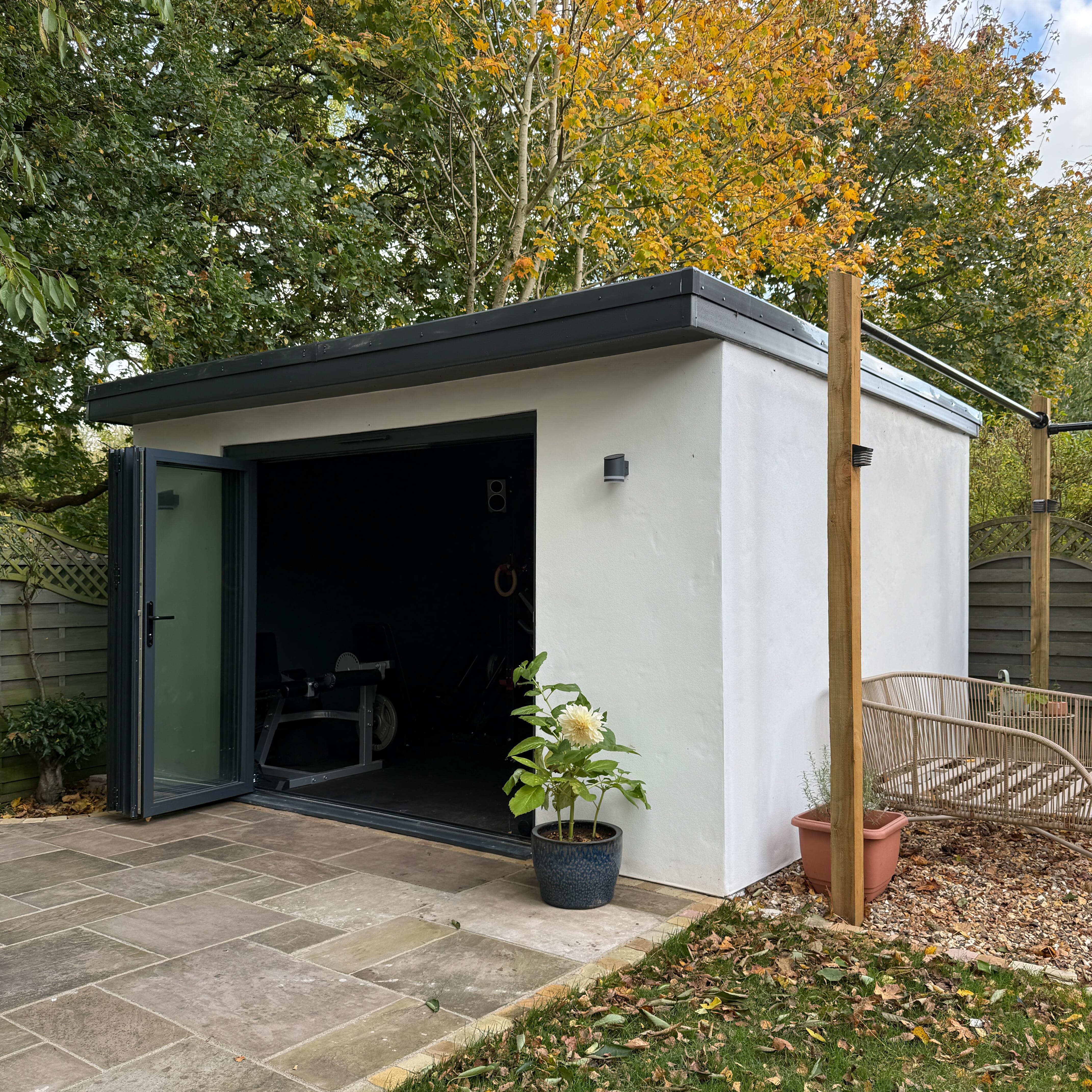 4200mm Grey Aluminium Bifold Doors - 5 Left